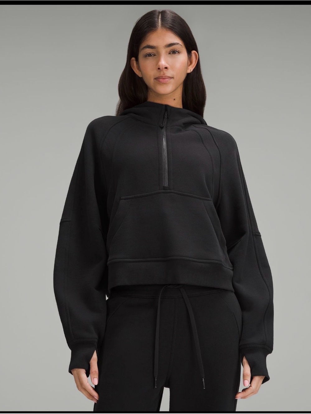 Lululemon Scuba Half zip Hoodie in Black